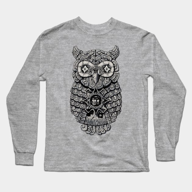 Ancient Owl Long Sleeve T-Shirt by qetza